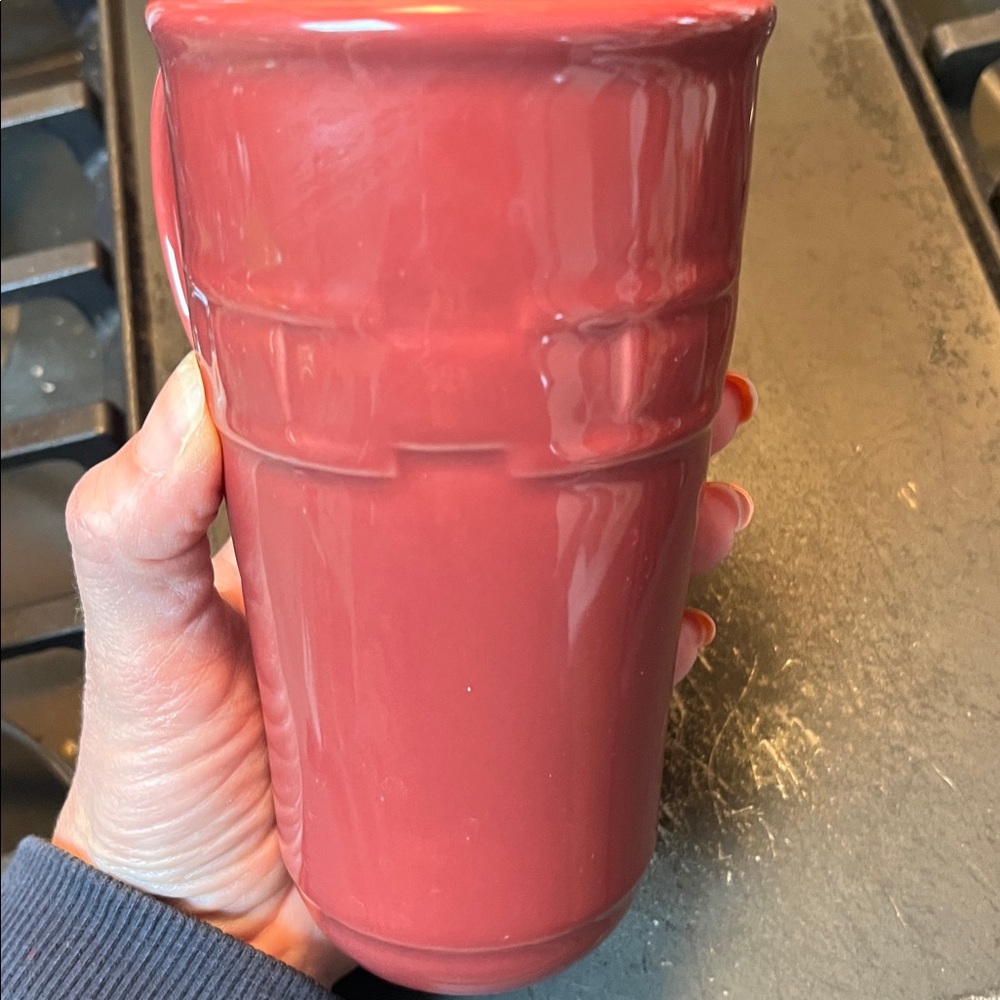 Like new Longaberger Mauve Ceramic travel Mug - Picture 4 of 10